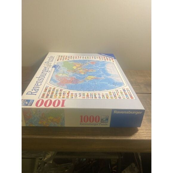 Ravensburger World Nation Map Flags 1000 Piece Jigsaw Puzzle Discontinued 2016 - Picture 2 of 5